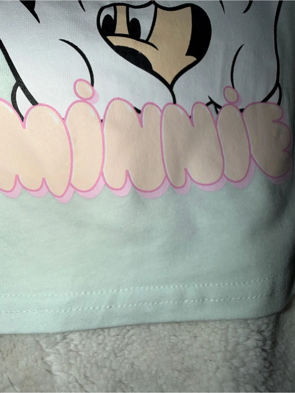 Girls Minnie Mouse Mint Top with Pink legging Shorts 12m NWT